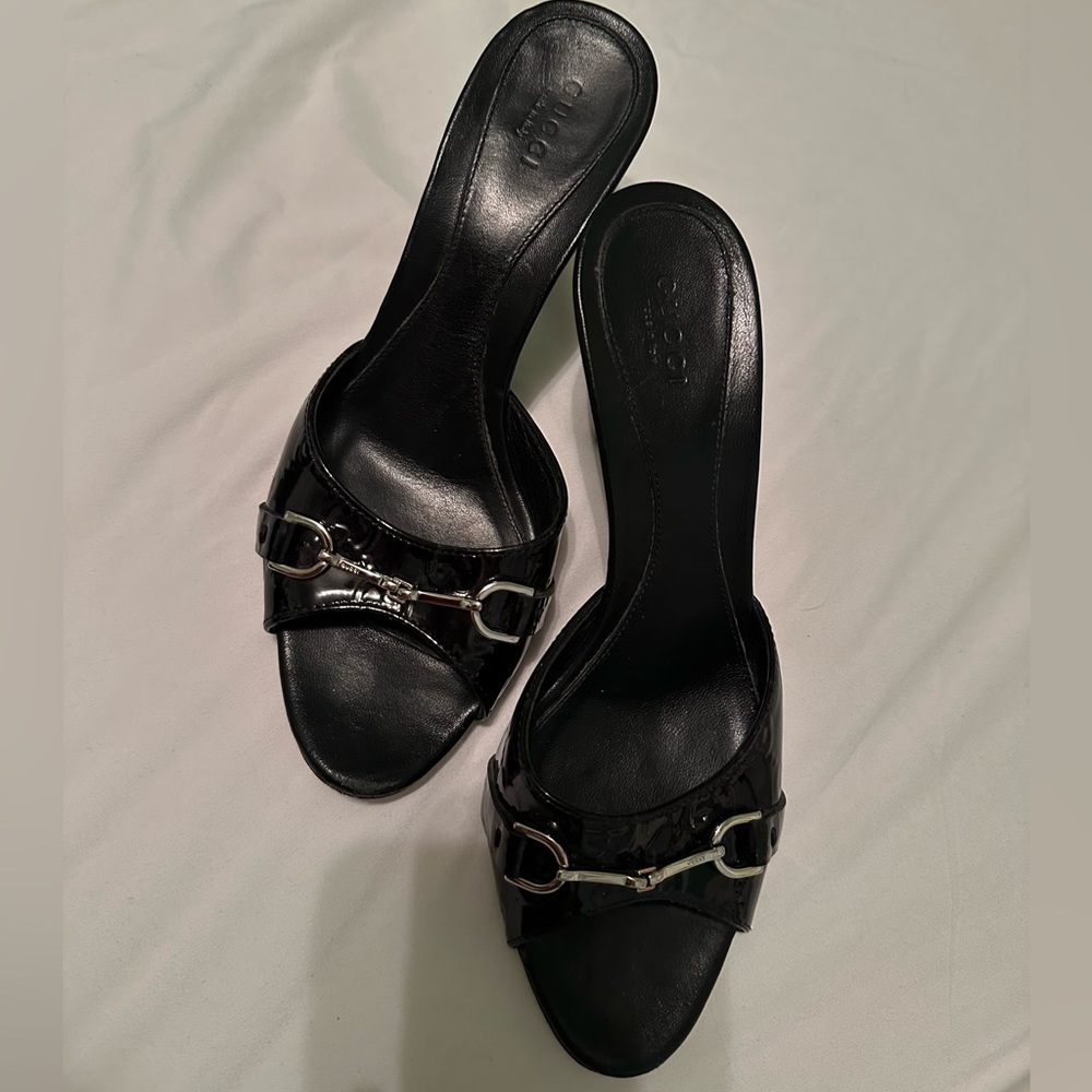 Gucci Guccissima Signature Monogram
Heeled Mule